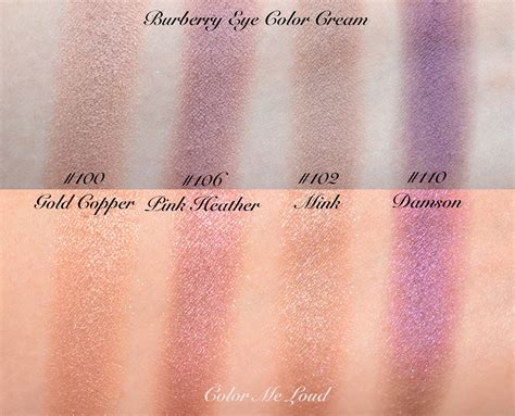 burberry cream gold copper swatches